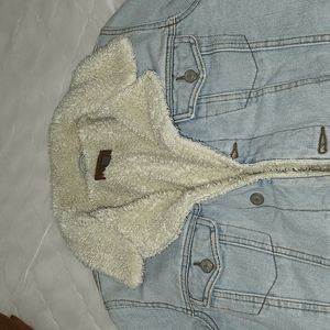 fur lined denim jacket